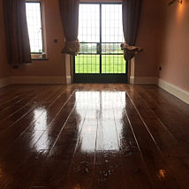 Generations hand plained rich tutor finished flooring with the lacquer applied.
